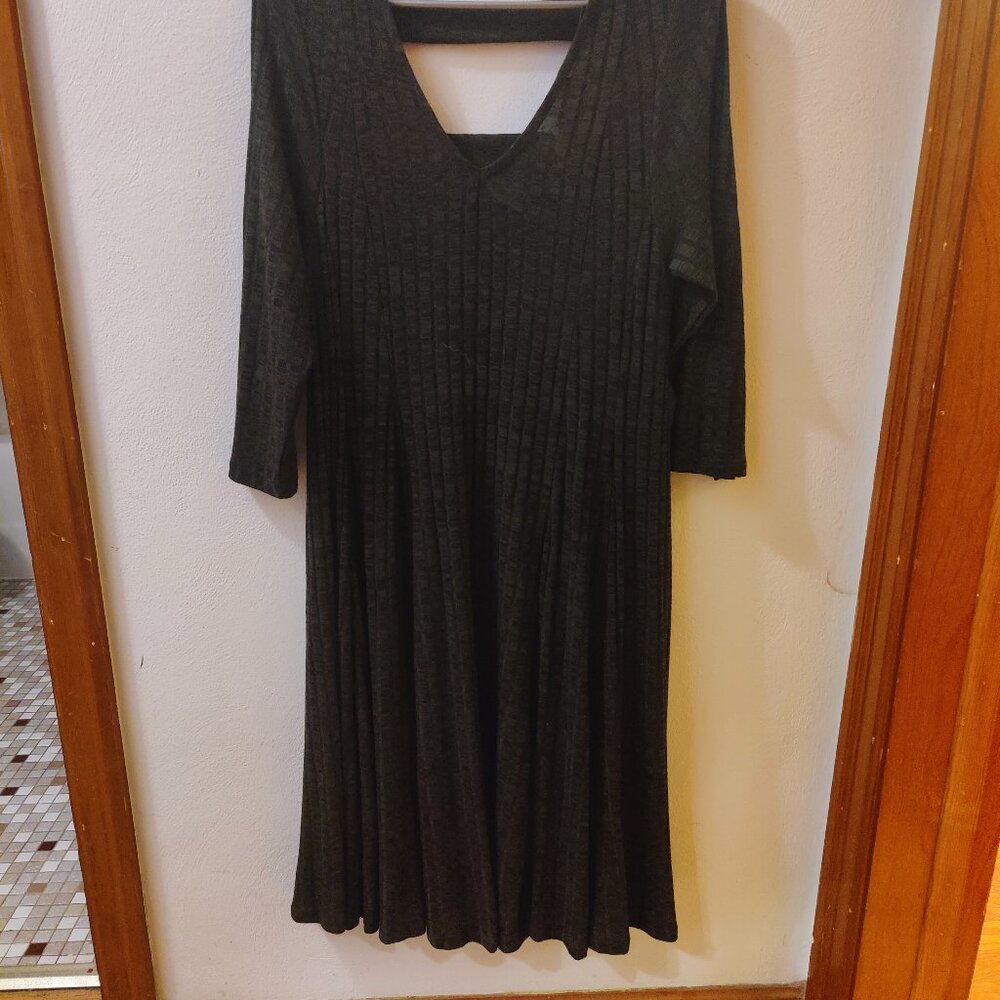 Dark grey knit dress
